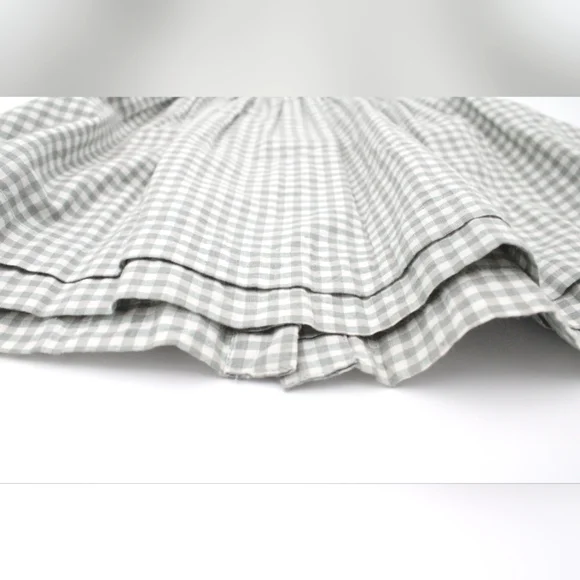 Toddler Girls Handmade Checkered Dress Sage Green (1-2 yr olds) - Picture 4 of 7